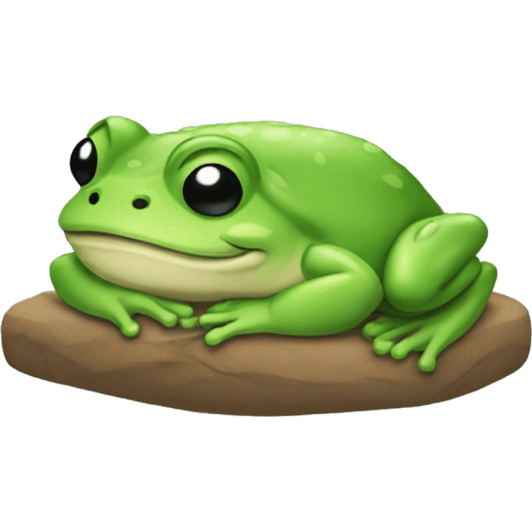 Sleeping frog emoji