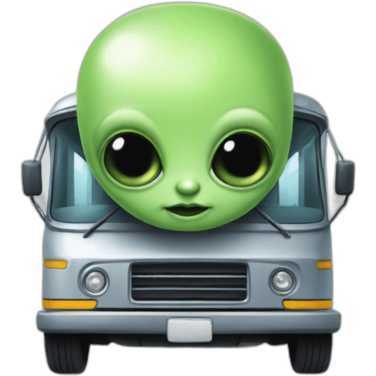 Baby alien fan bus emoji