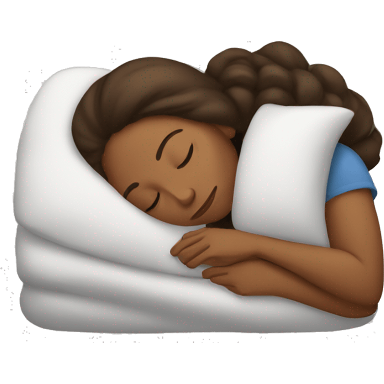 brown woman sleeping emoji