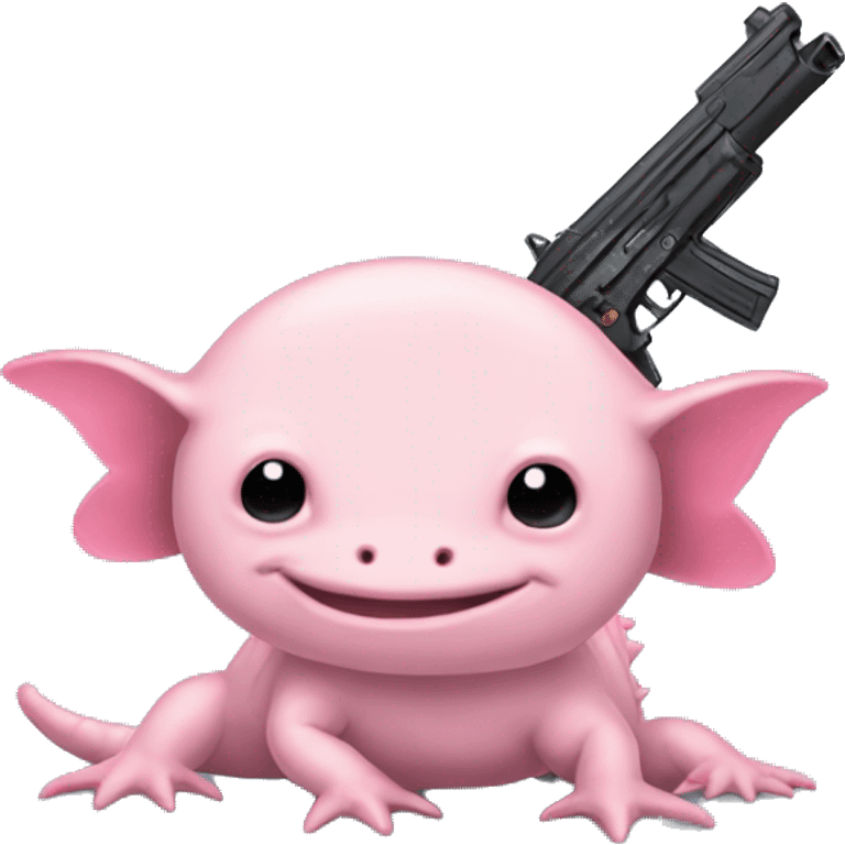 axolotl with a gun emoji