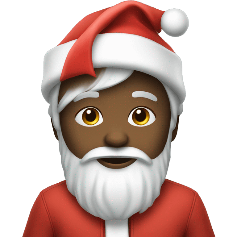 AI Little Boy with santa hat emoji