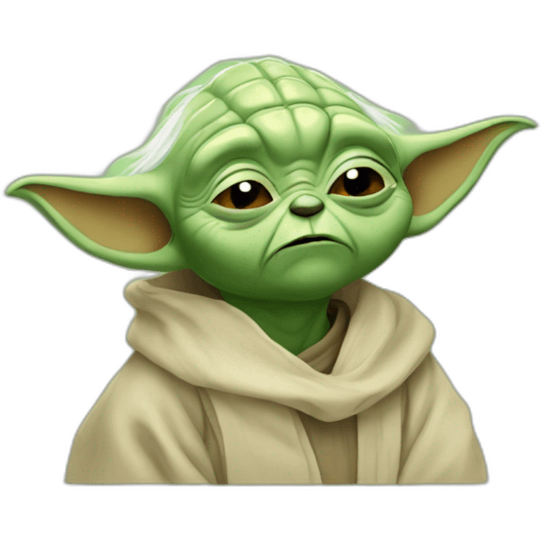 Yoda crying emoji