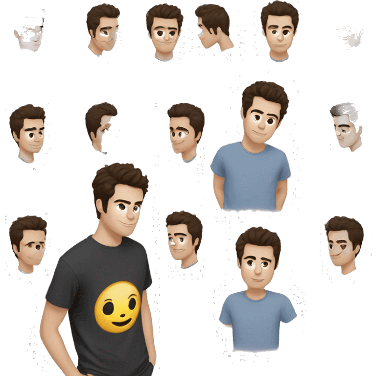 Dylan O'Brien wearing tee emoji