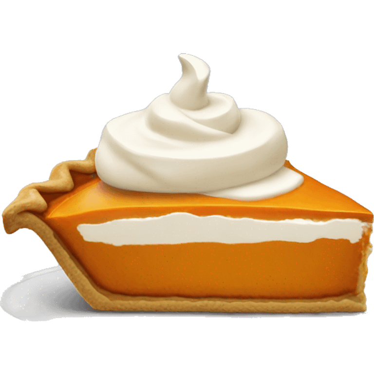 pumpkin pie with cream emoji