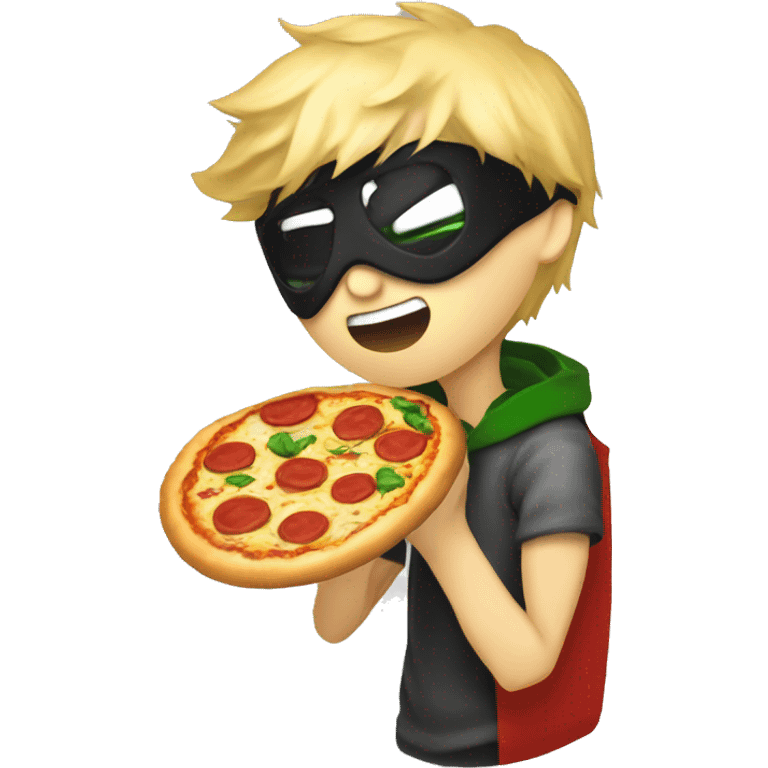 dirk strider from homestuck eating pizza emoji