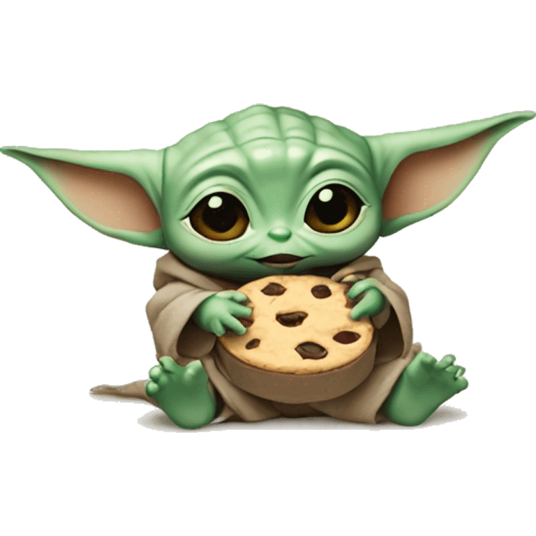 Baby yoda eat cookies emoji