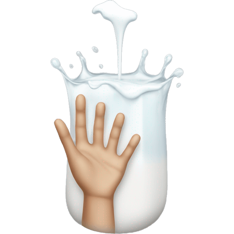 milk dripping off of hand emoji