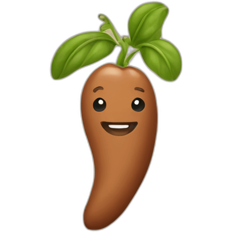 Happy pinto bean emoji