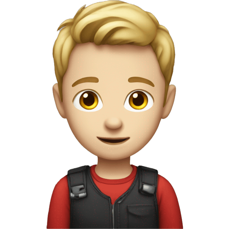 White-skinned boy in red shirt emoji