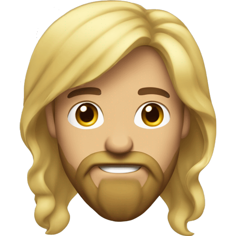 Hombre moreno con barba y chica rubia con pelo ondulado emoji