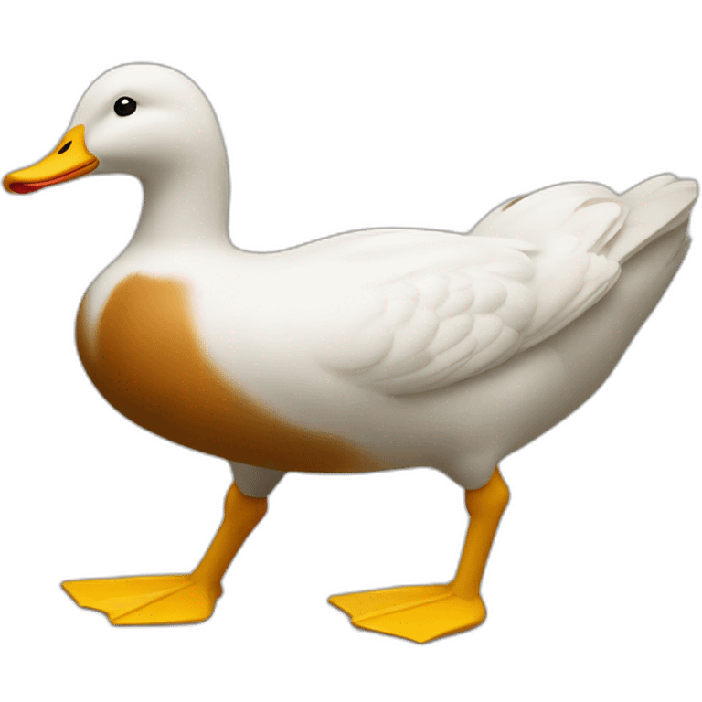 Un canard sur un cheval emoji