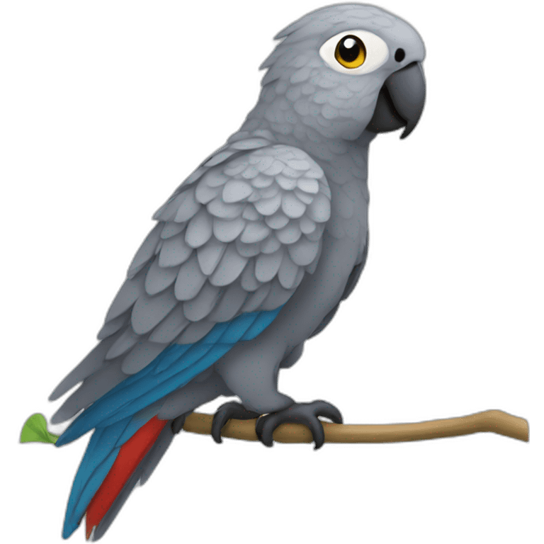 Gray parrot shower emoji