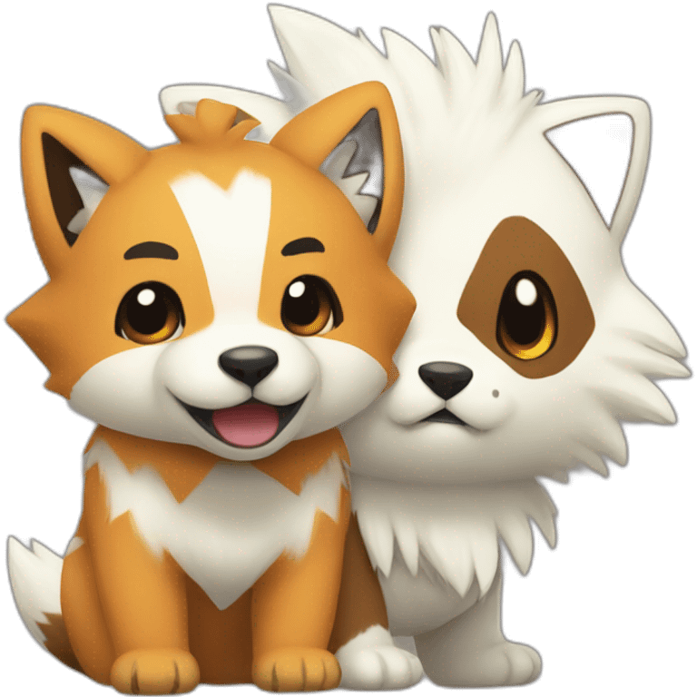 Growlithe and oshawott emoji