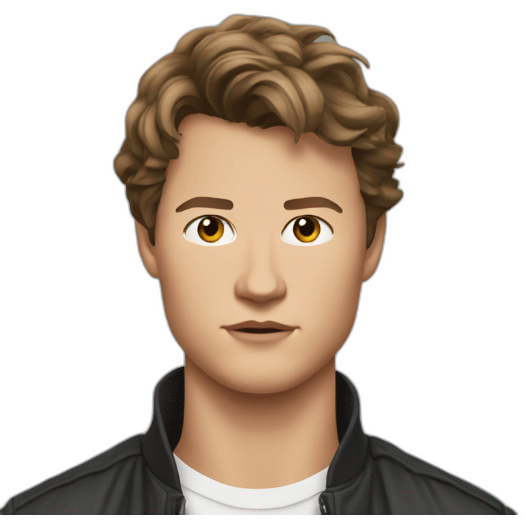 Ansel Elgort serious emoji