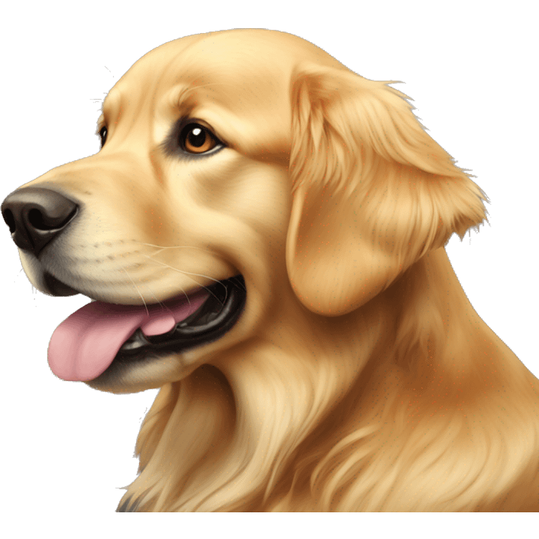 a golden retriever  emoji