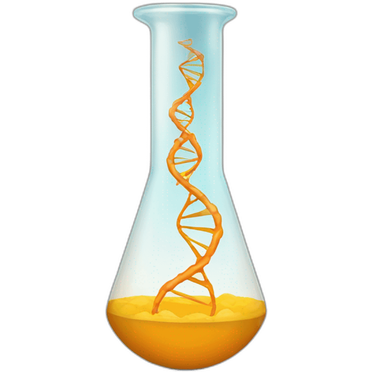 beaker with dna molecule  emoji