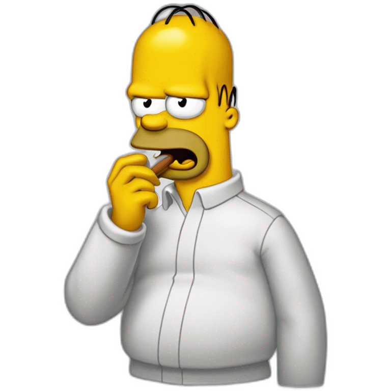 Homero simpson fumando emoji