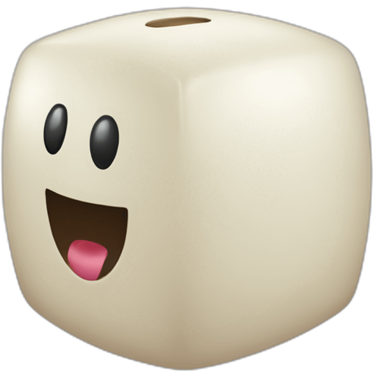 Cube bowling ball emoji