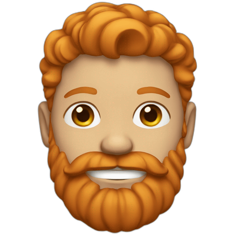 ginger man with beard emoji