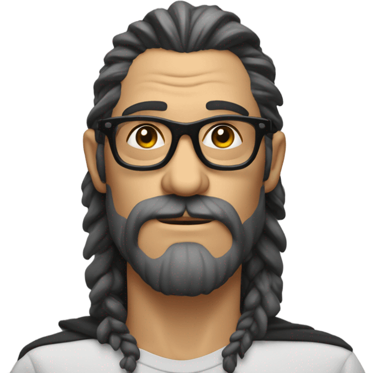 Hombre lobo con lentes emoji