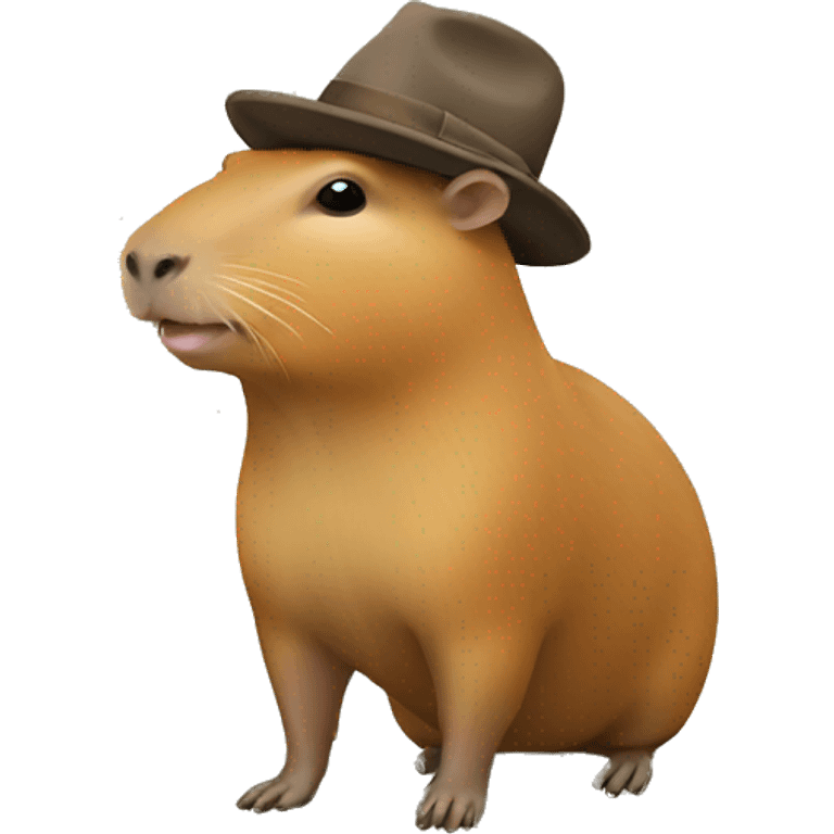 Capybara with hat emoji