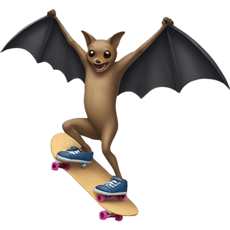 Skateboarding bat emoji