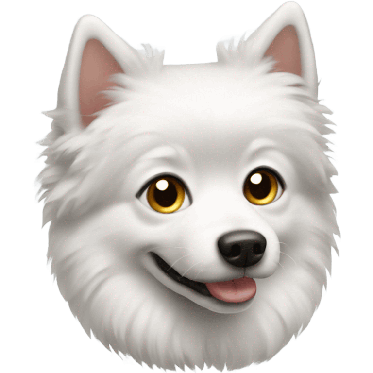 white short haired spitz emoji