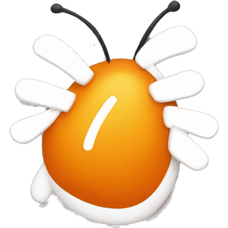 white tick on orange background emoji