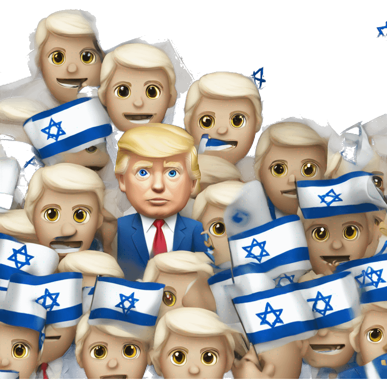 Donald Trump with Israel flag emoji