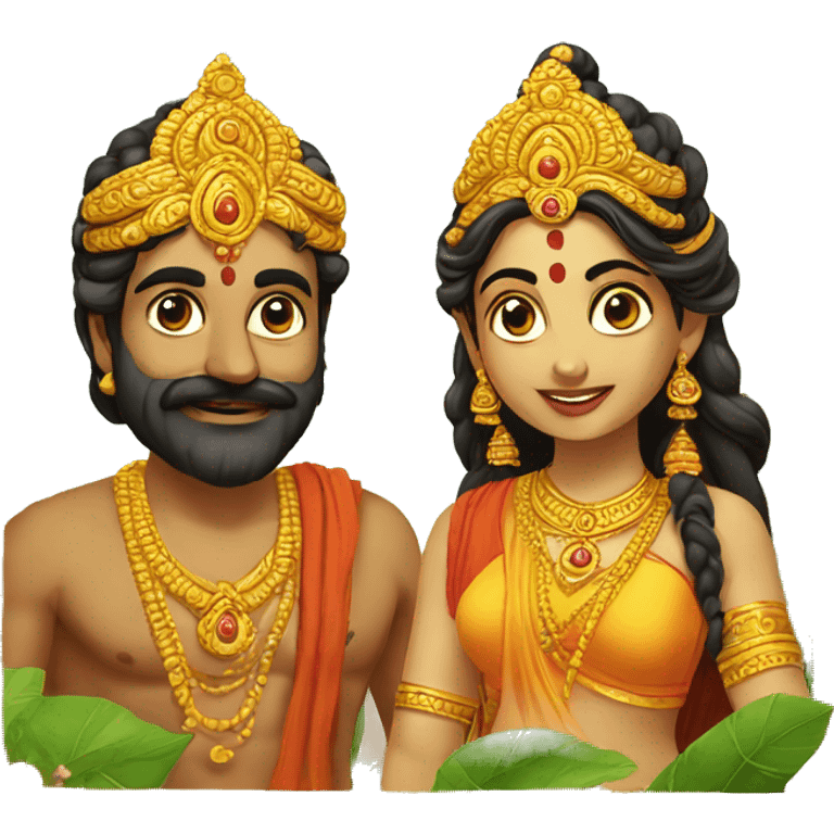 Ramudu and sita god  emoji