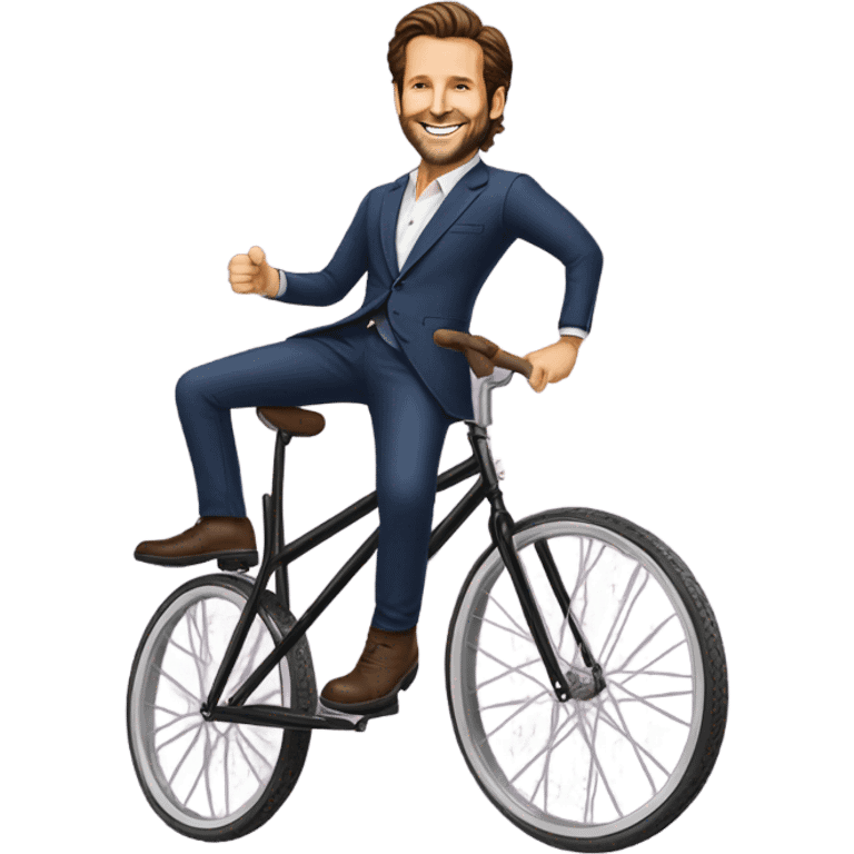 Bradley cooper on a unicycle  emoji