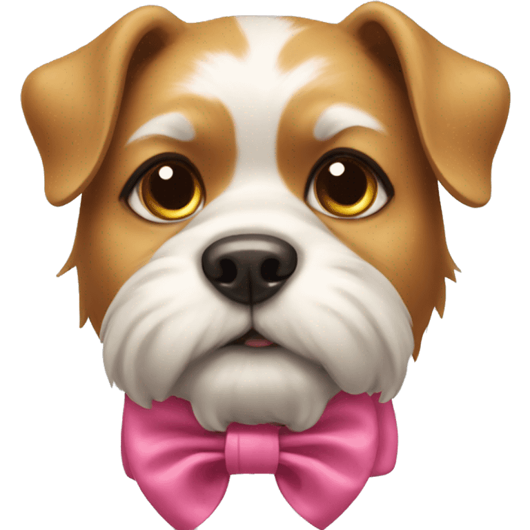 Dog wearing bow  emoji