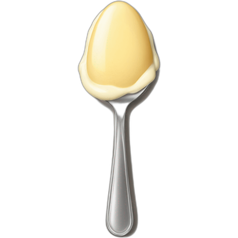 a spoon with mayonnaise emoji