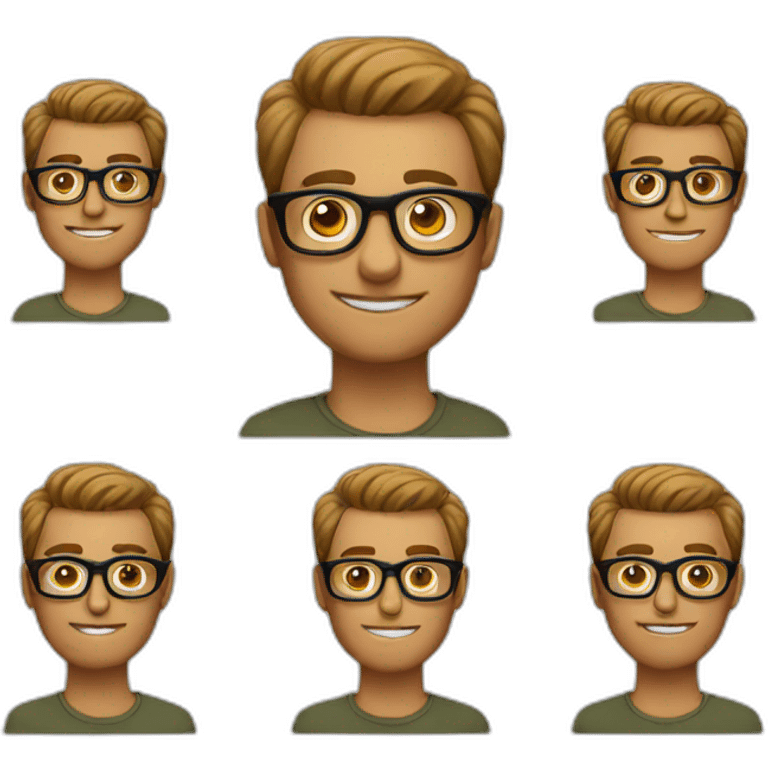 a guy with glasses emoji