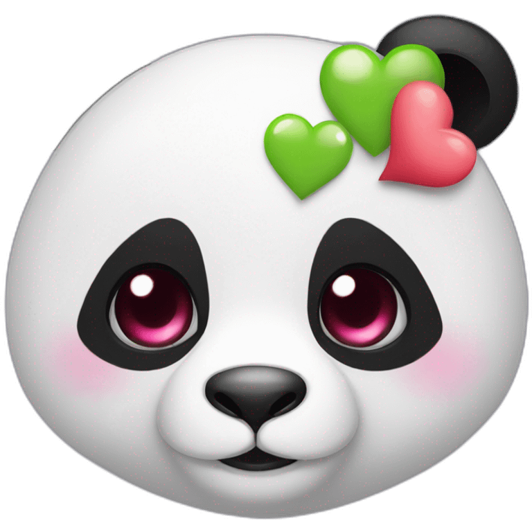 Panda with heart in her eyes  emoji