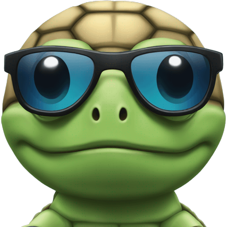 Turtle with sunglasses  emoji