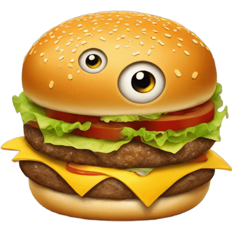 Burger with eyes emoji