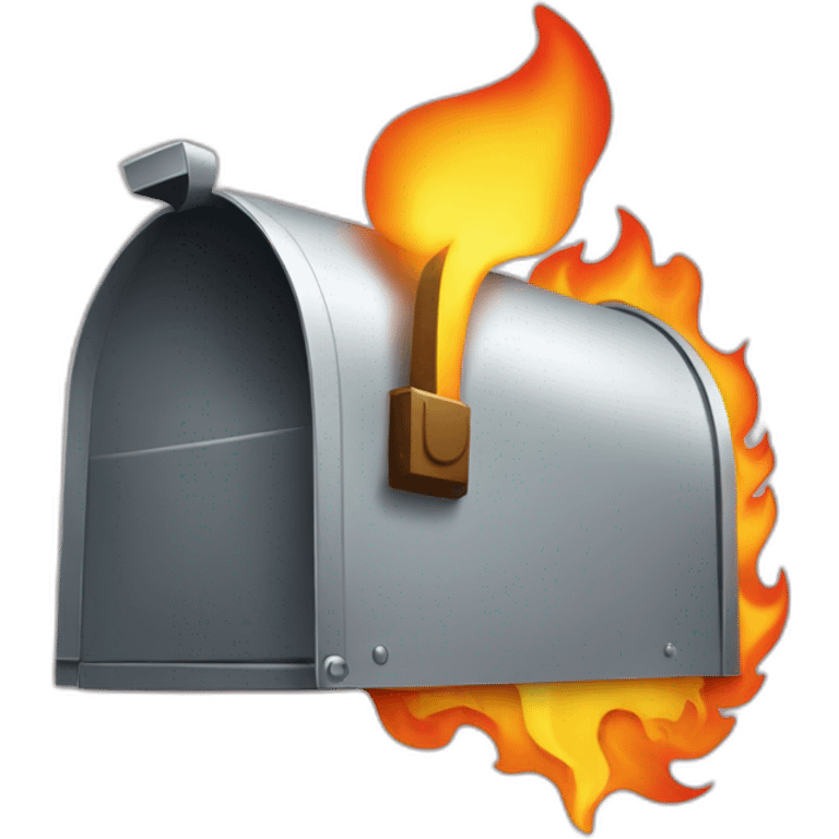 mailbox in flames emoji