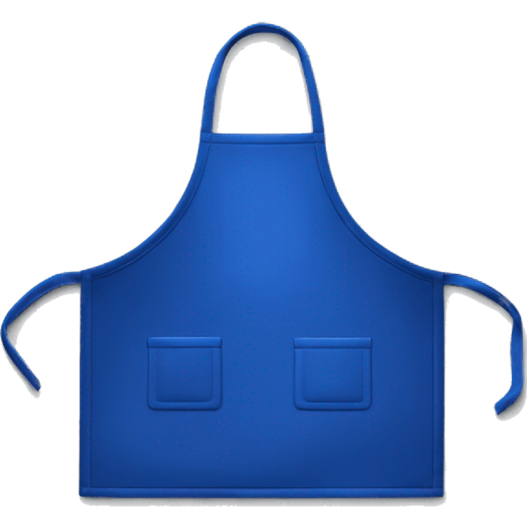 Realistic isolated cobalt blue kitchen apron. emoji