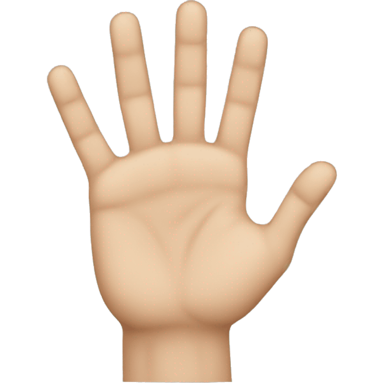 Hand with only index middle and ring fingers emoji