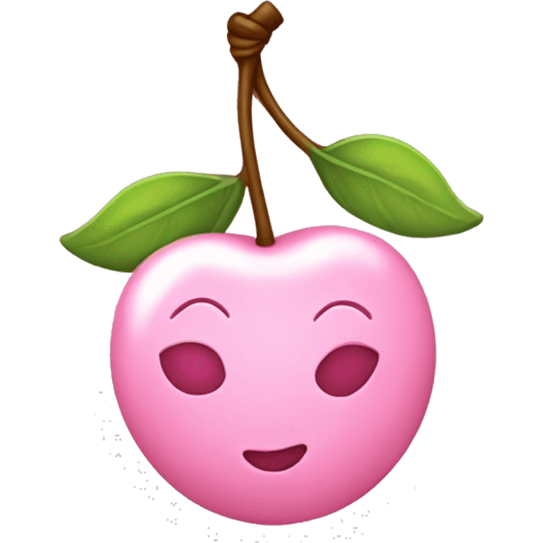 Light pink cherry with bow emoji