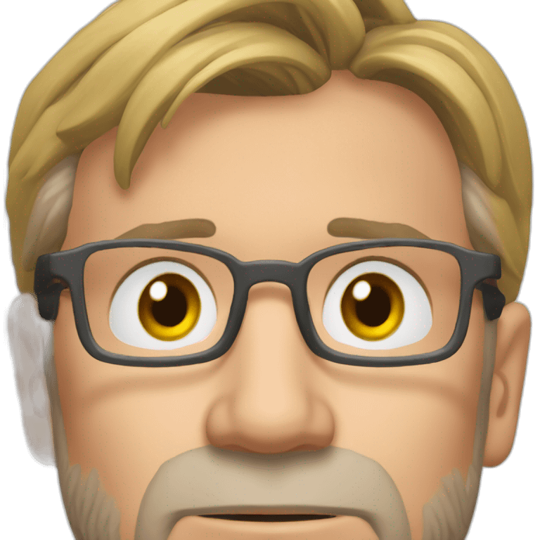 jurgen klopp placing hands under the head emoji