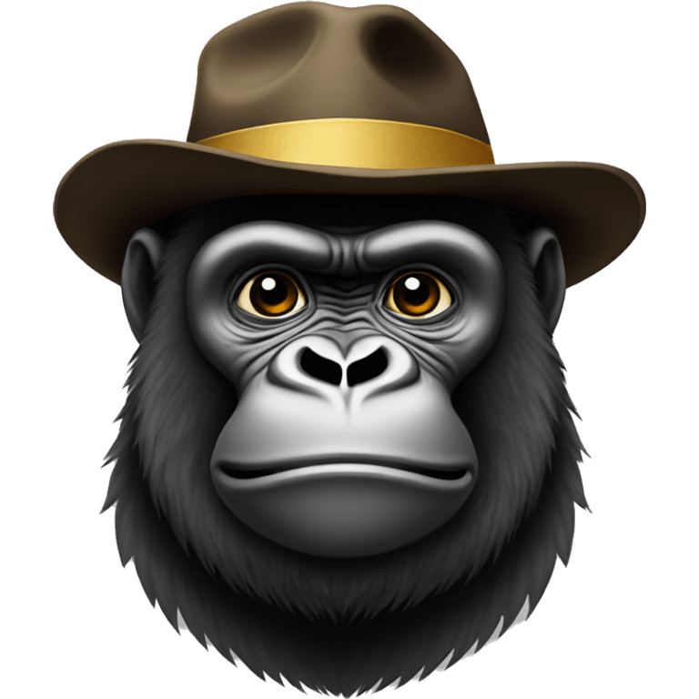 Gorilla with a hat on emoji