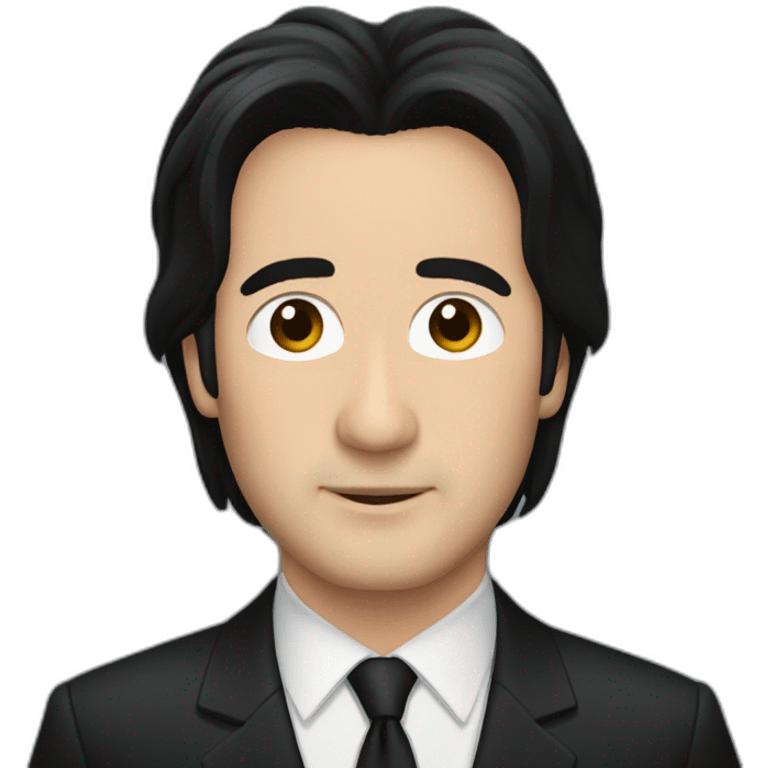 black hair alan rickman wearing suit emoji