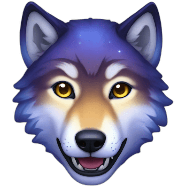 Galaxy wolf emoji