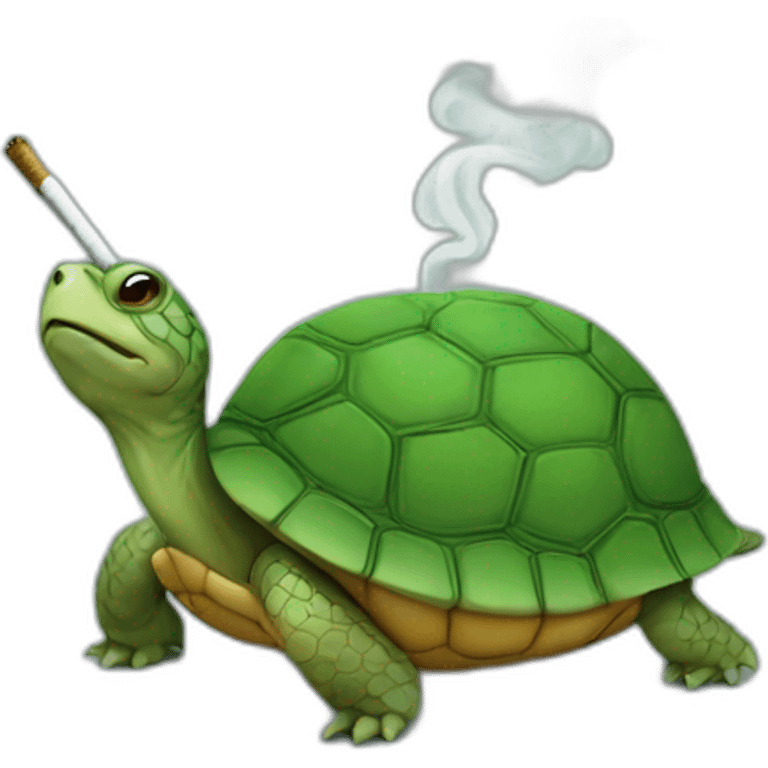 Smoking turtle emoji