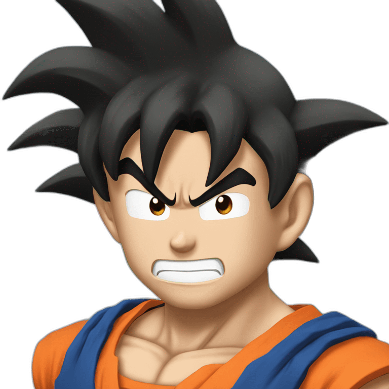 Goku qui fait match emoji