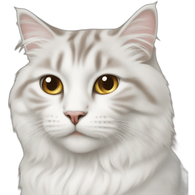 cowboy 2d white Siberian cat emoji