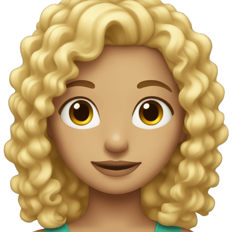 blonde with curly hair girl emoji