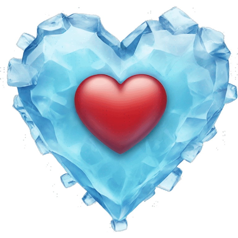 Heart with ice emoji